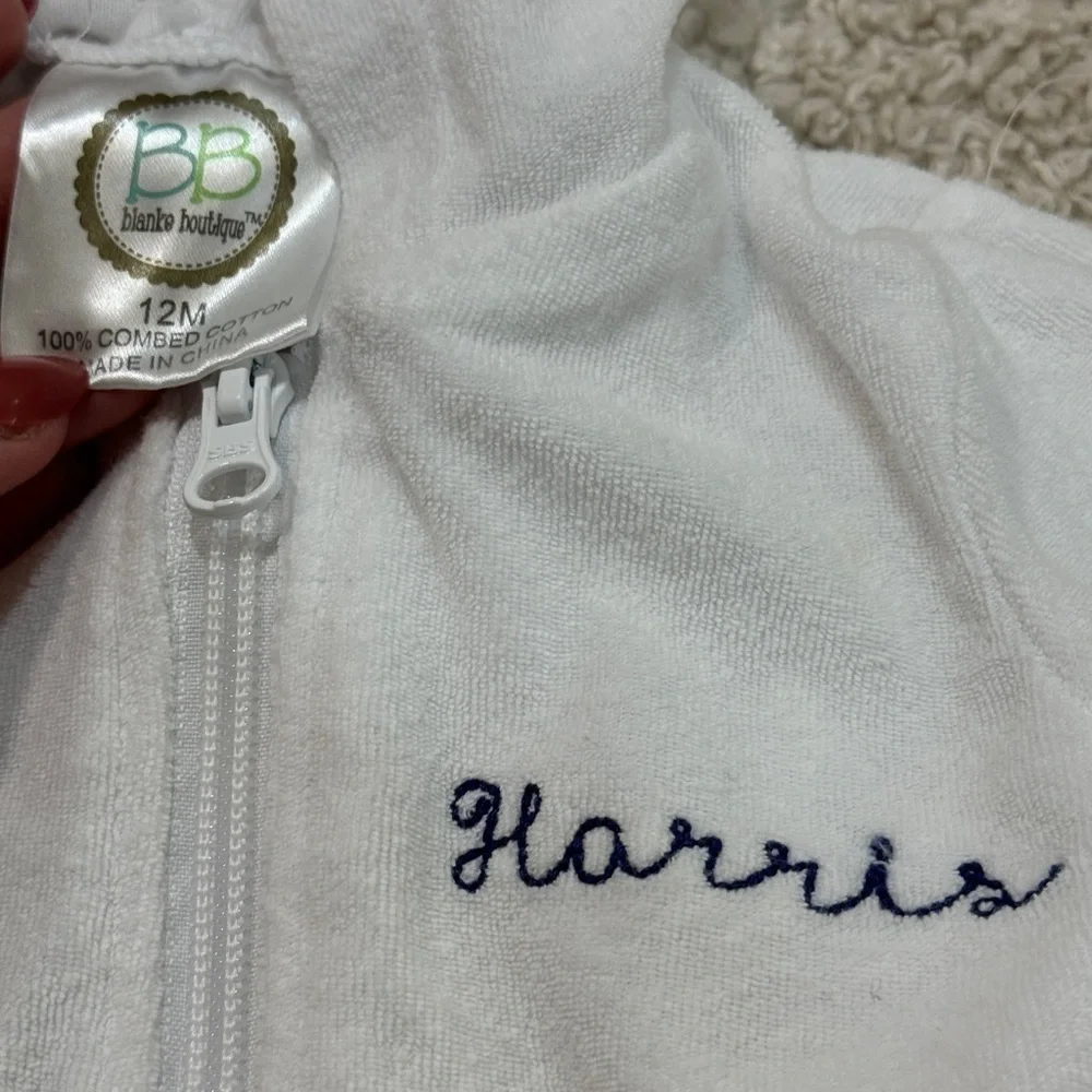 BUNDLE Harris monogrammed personalized coverup terry bodysuit onesie saints nola